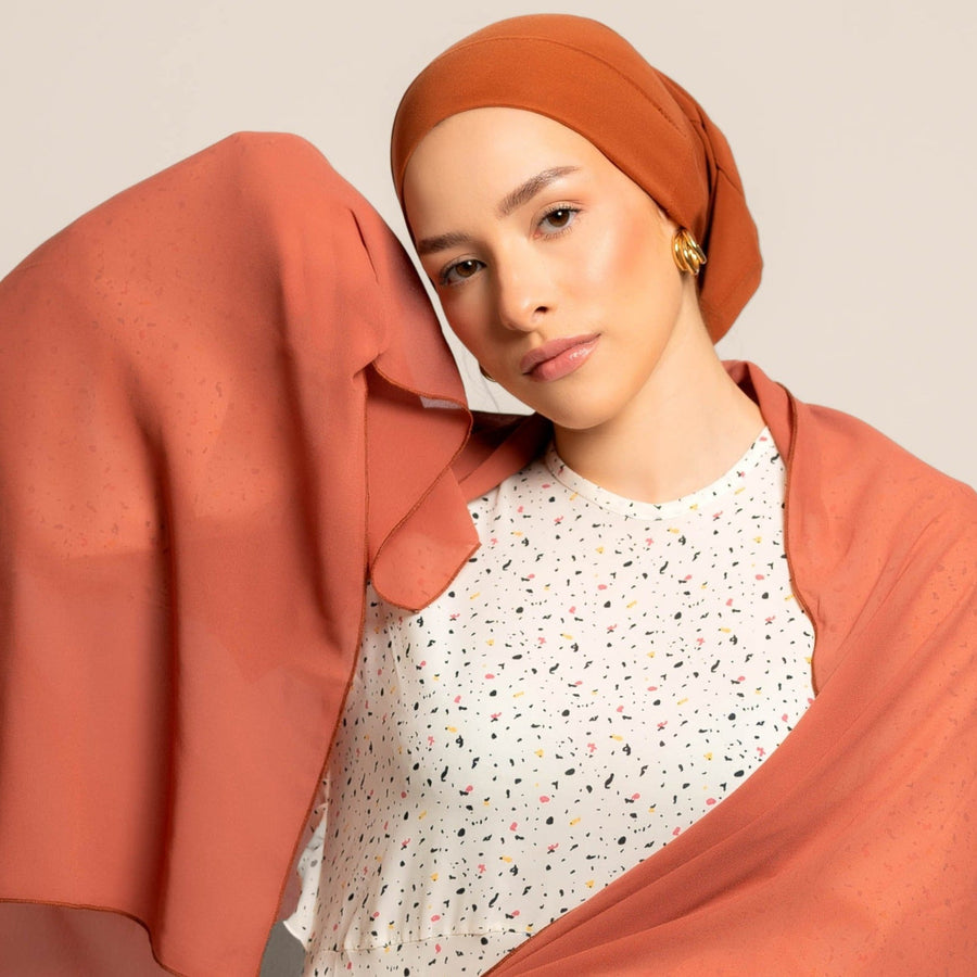 Spark Pretty Full Coverage Chiffon Hijab With Matching Undercap