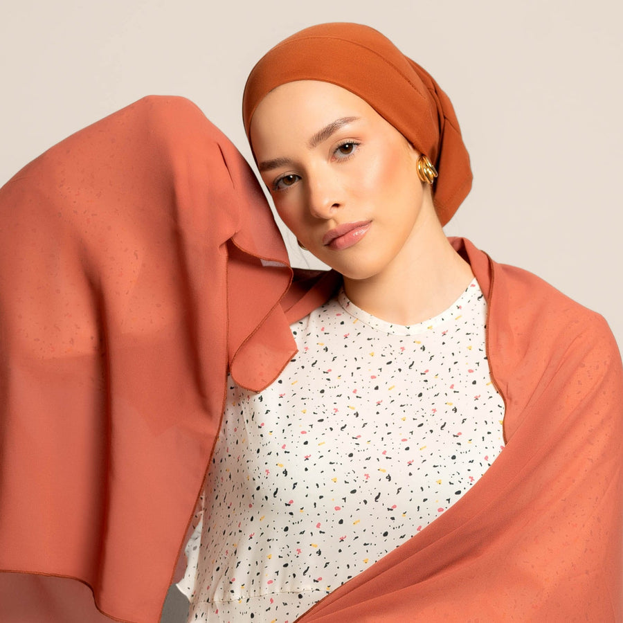 Spark Pretty Full Coverage Chiffon Hijab With Matching Undercap
