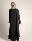 Fairy Tale Crystal Embellished Border Abaya
