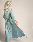 Diva Queen Hip Wrap Detail Flowy Dress