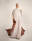 Rosebuds Pearl Detailed Open Front Abaya