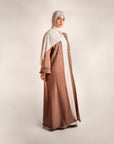 Rosebuds Pearl Detailed Open Front Abaya