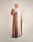 Rosebuds Pearl Detailed Open Front Abaya