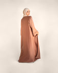 Rosebuds Pearl Detailed Open Front Abaya