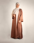 Rosebuds Pearl Detailed Open Front Abaya