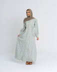 Amara sage floral dress