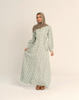 Amara sage floral dress