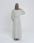 Amara sage floral dress