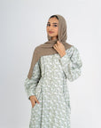 Amara sage floral dress