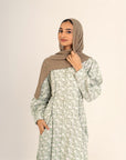 Amara sage floral dress