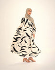 Rania monochrome print abaya