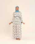 Mizna blue abstract dress