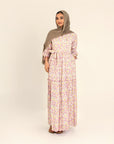 Zahra pink floral dress