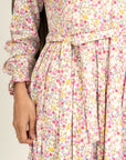 Zahra pink floral dress