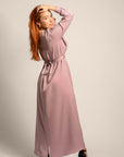 Rosy Cheeks Long Sleeve Ruffle Dress