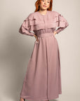 Rosy Cheeks Long Sleeve Ruffle Dress