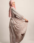 Tie-neck Maxi Dress