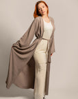 Pretty In Pastel Brown Long Sleeve Abaya