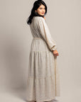 Elastic Cuff Sleeve Abaya Frock