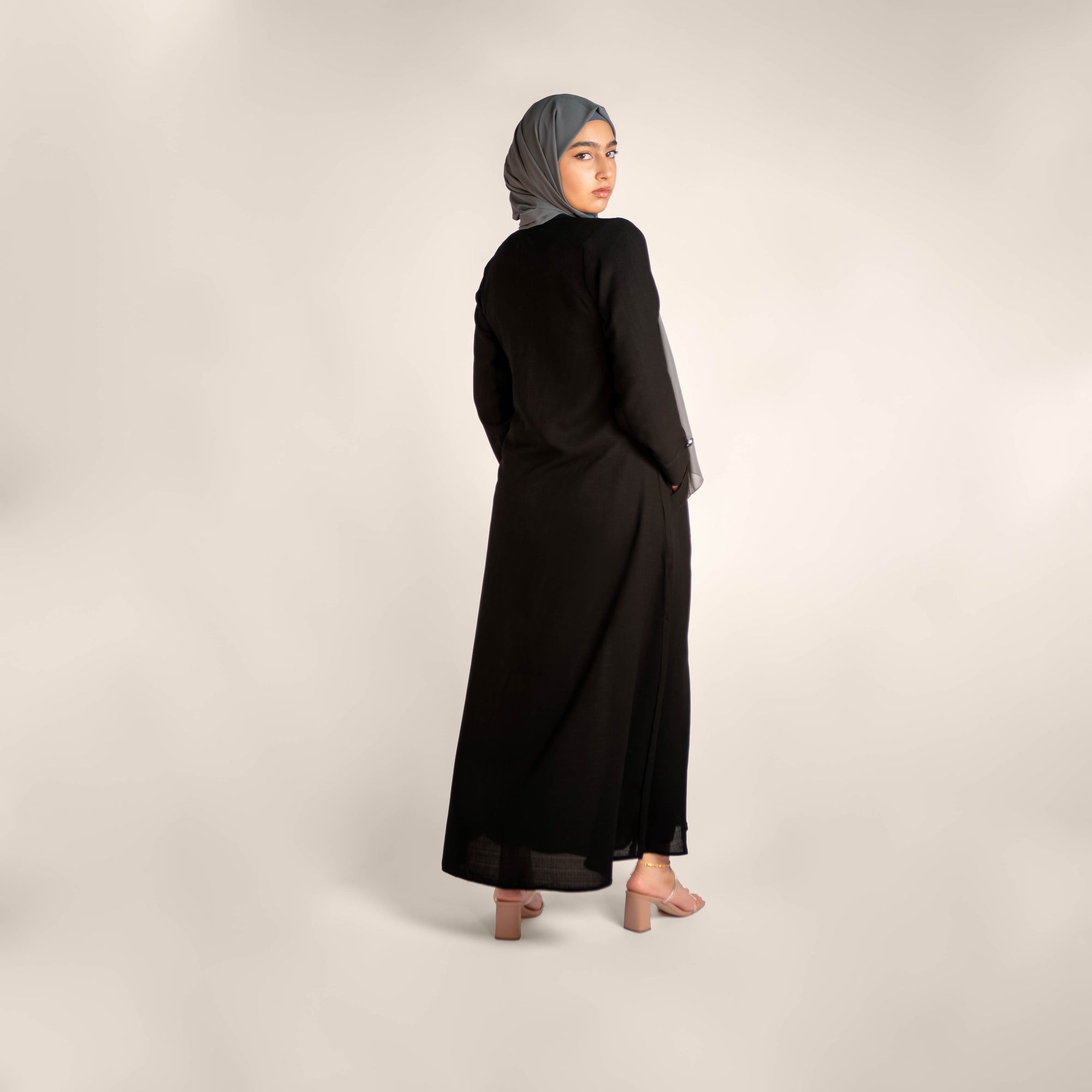 Nightfall Decorative Button Front Abaya