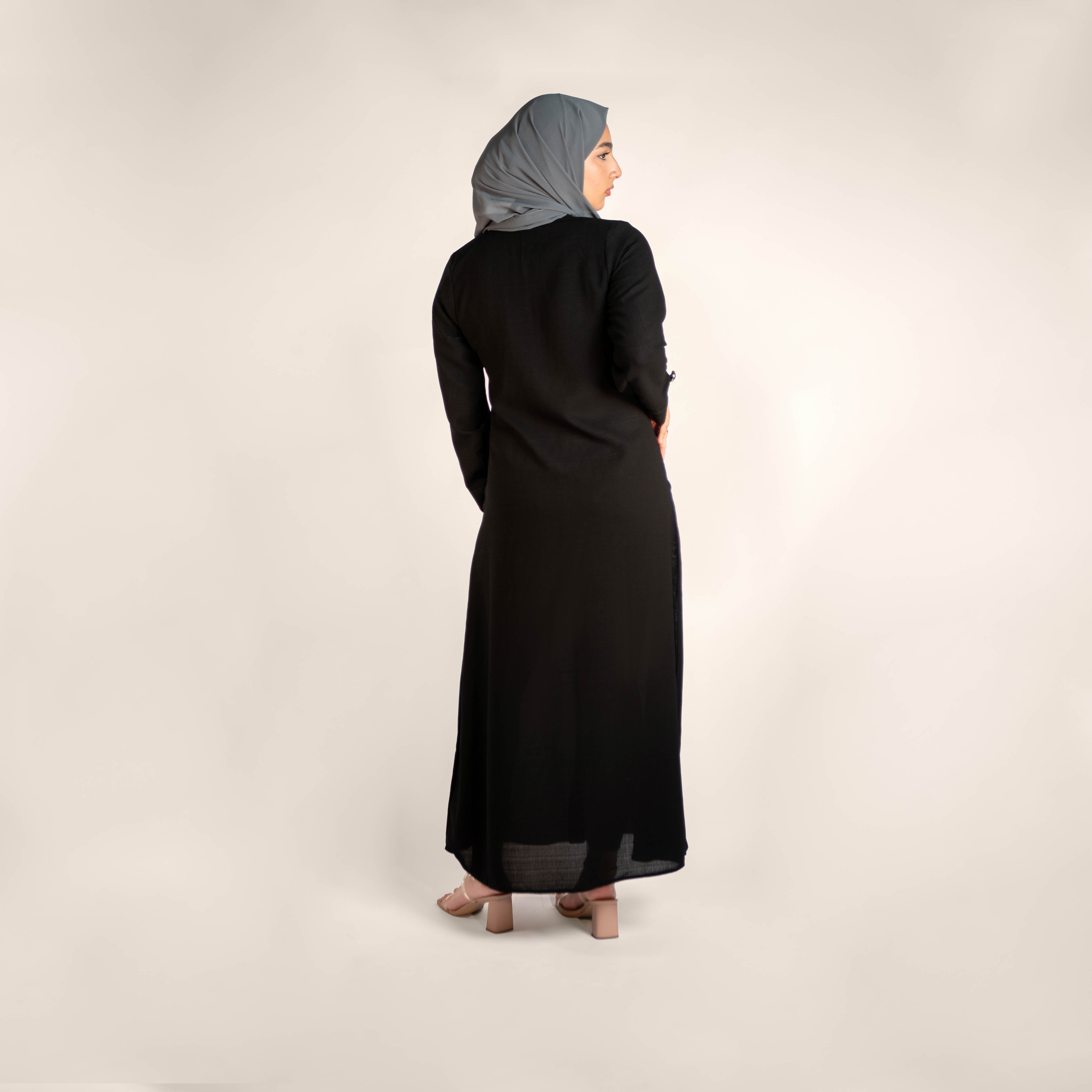 Nightfall Decorative Button Front Abaya