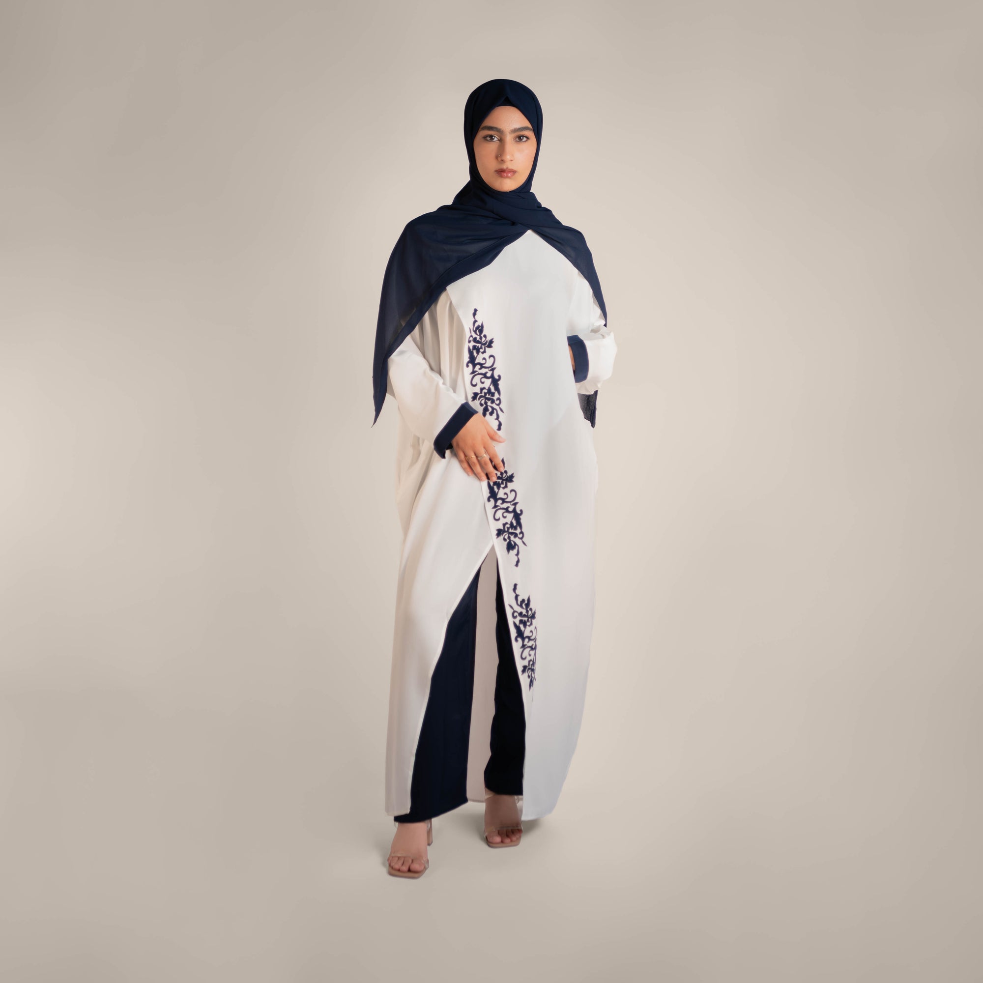 Dreamweaver Long Sleeve Front Slit Dress