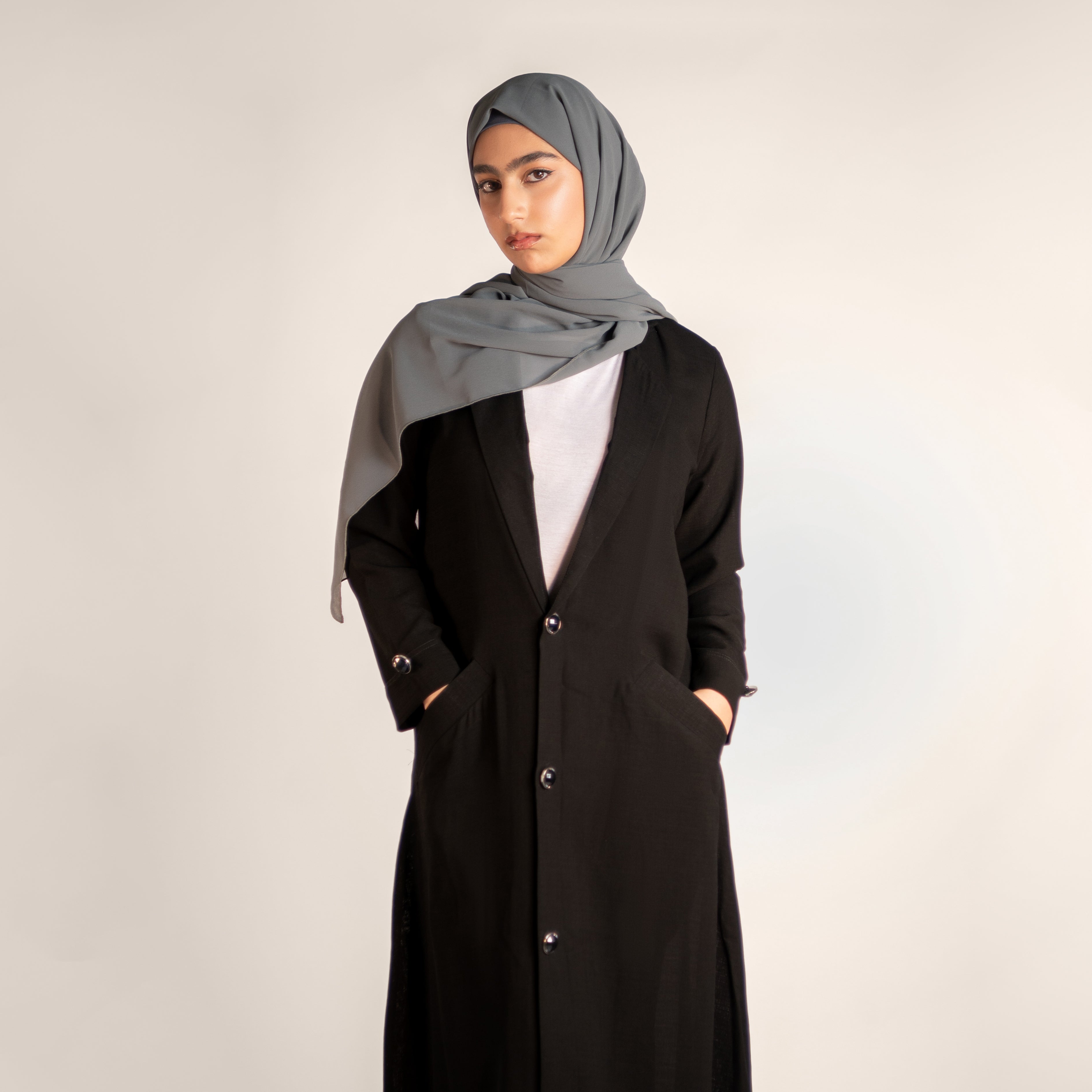 Nightfall Decorative Button Front Abaya