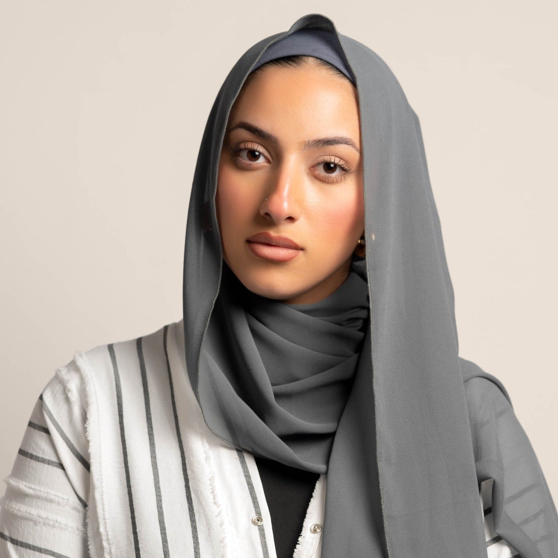 Spark Pretty Full Coverage Chiffon Hijab With Matching Undercap