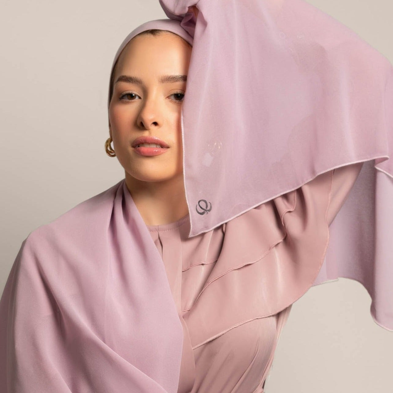Spark Pretty Full Coverage Chiffon Hijab With Matching Undercap