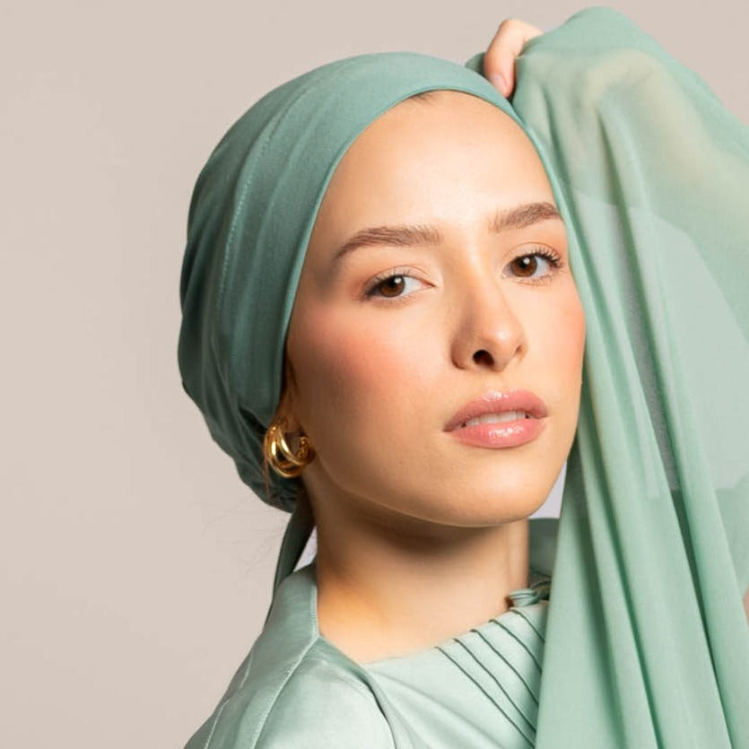 Spark Pretty Full Coverage Chiffon Hijab With Matching Undercap