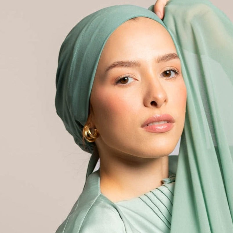 Spark Pretty Full Coverage Chiffon Hijab With Matching Undercap
