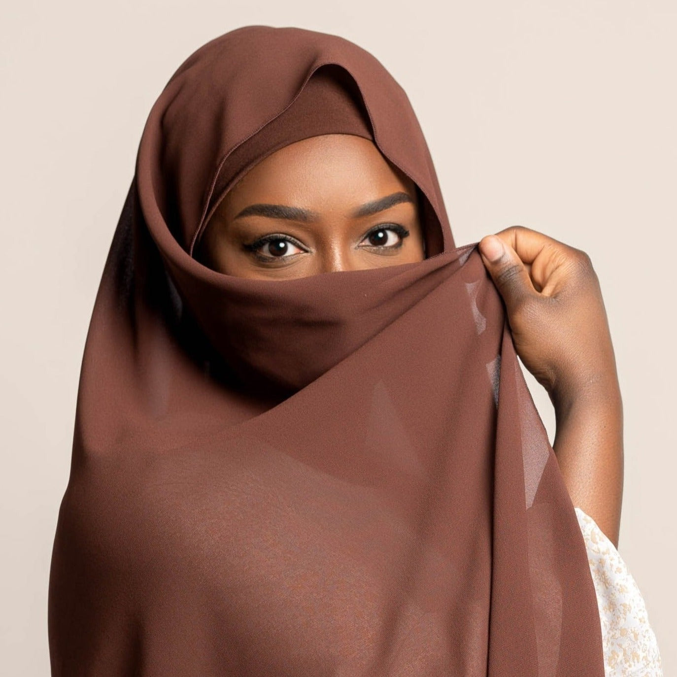 Spark Pretty Full Coverage Chiffon Hijab With Matching Undercap