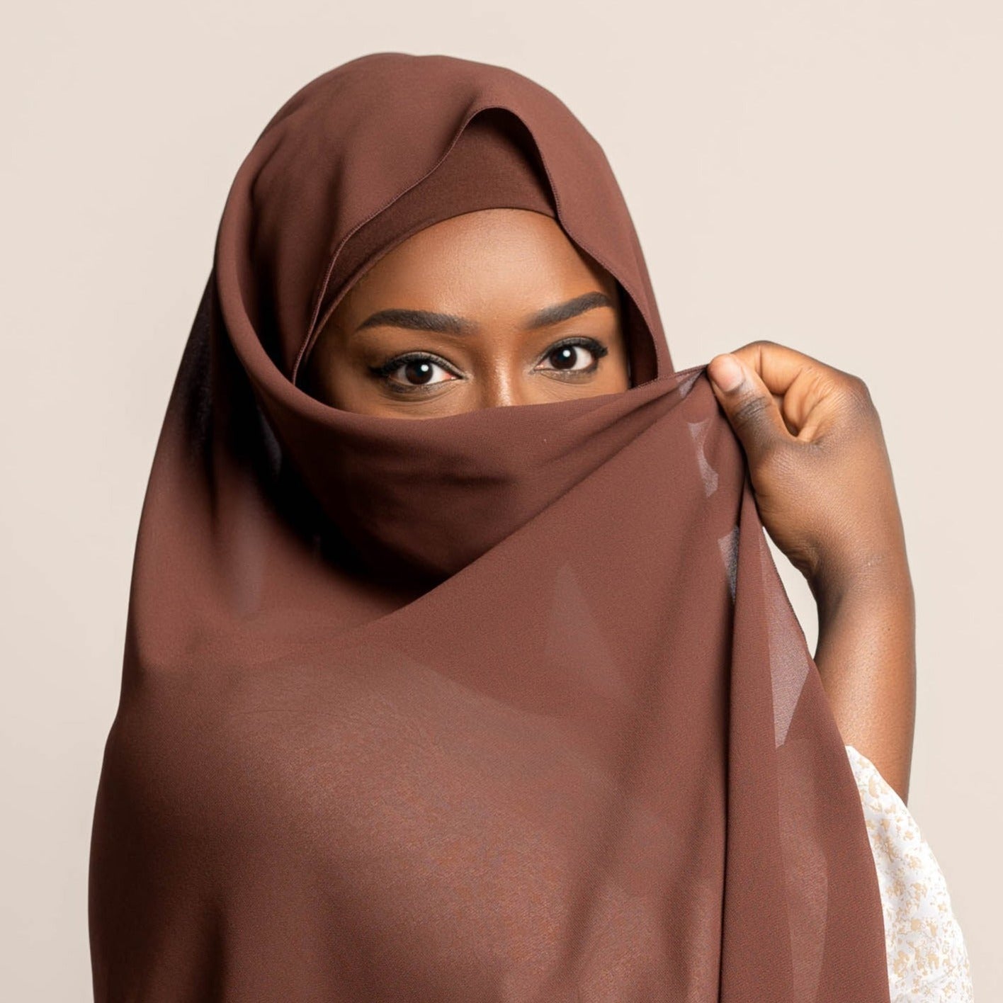 Spark Pretty Full Coverage Chiffon Hijab With Matching Undercap