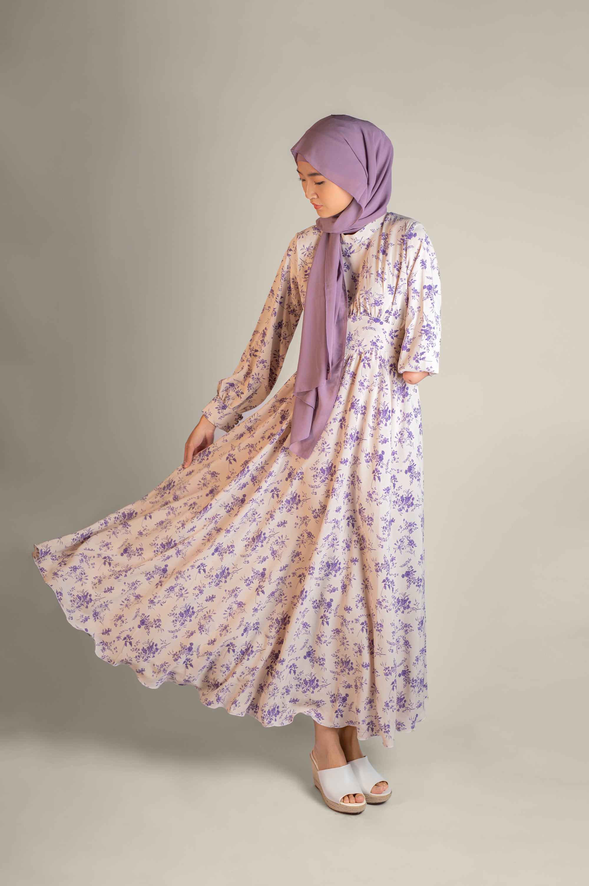 Love Potion Floral Print Waist Belt Dress