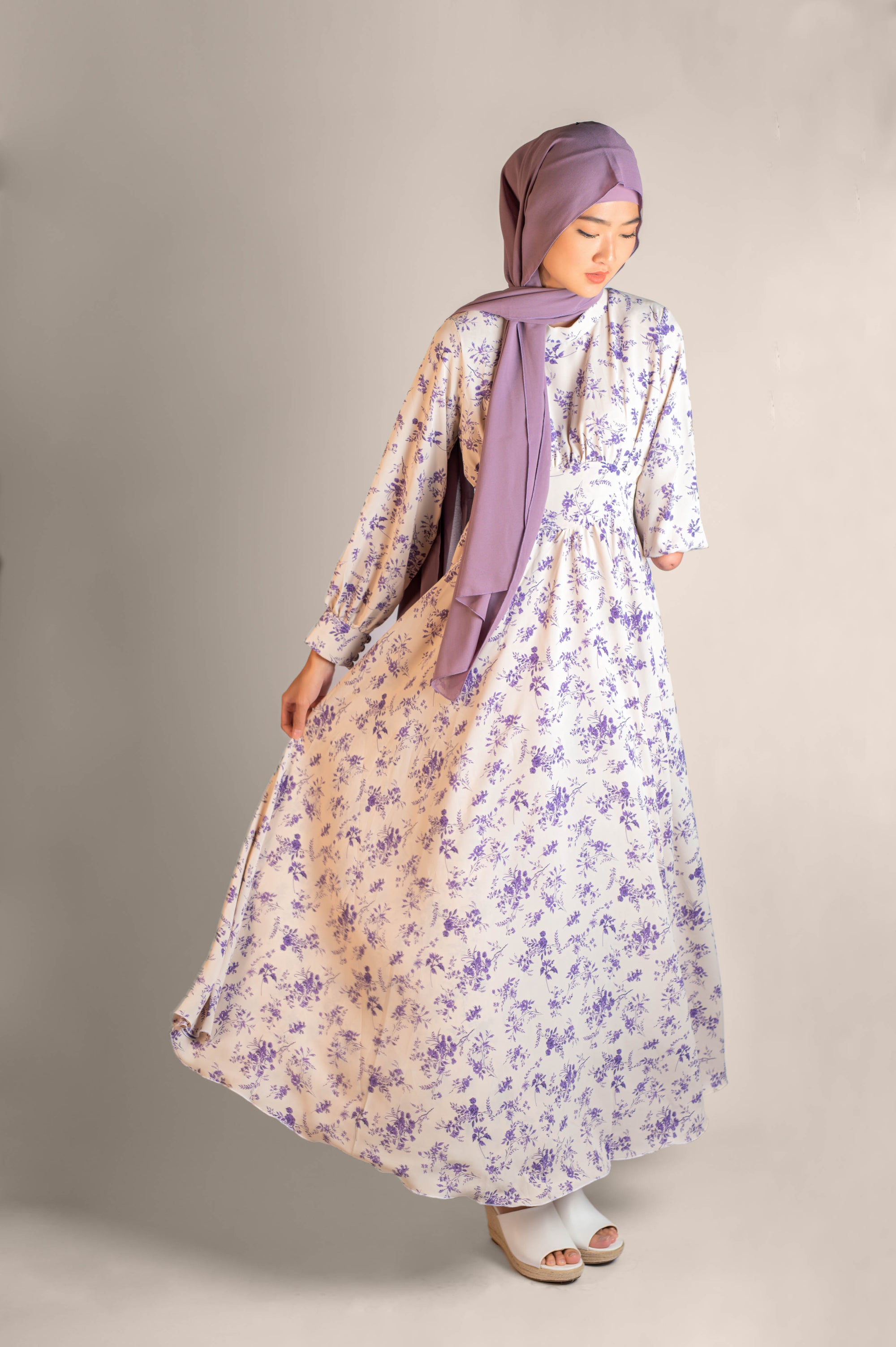 Love Potion Floral Print Waist Belt Dress