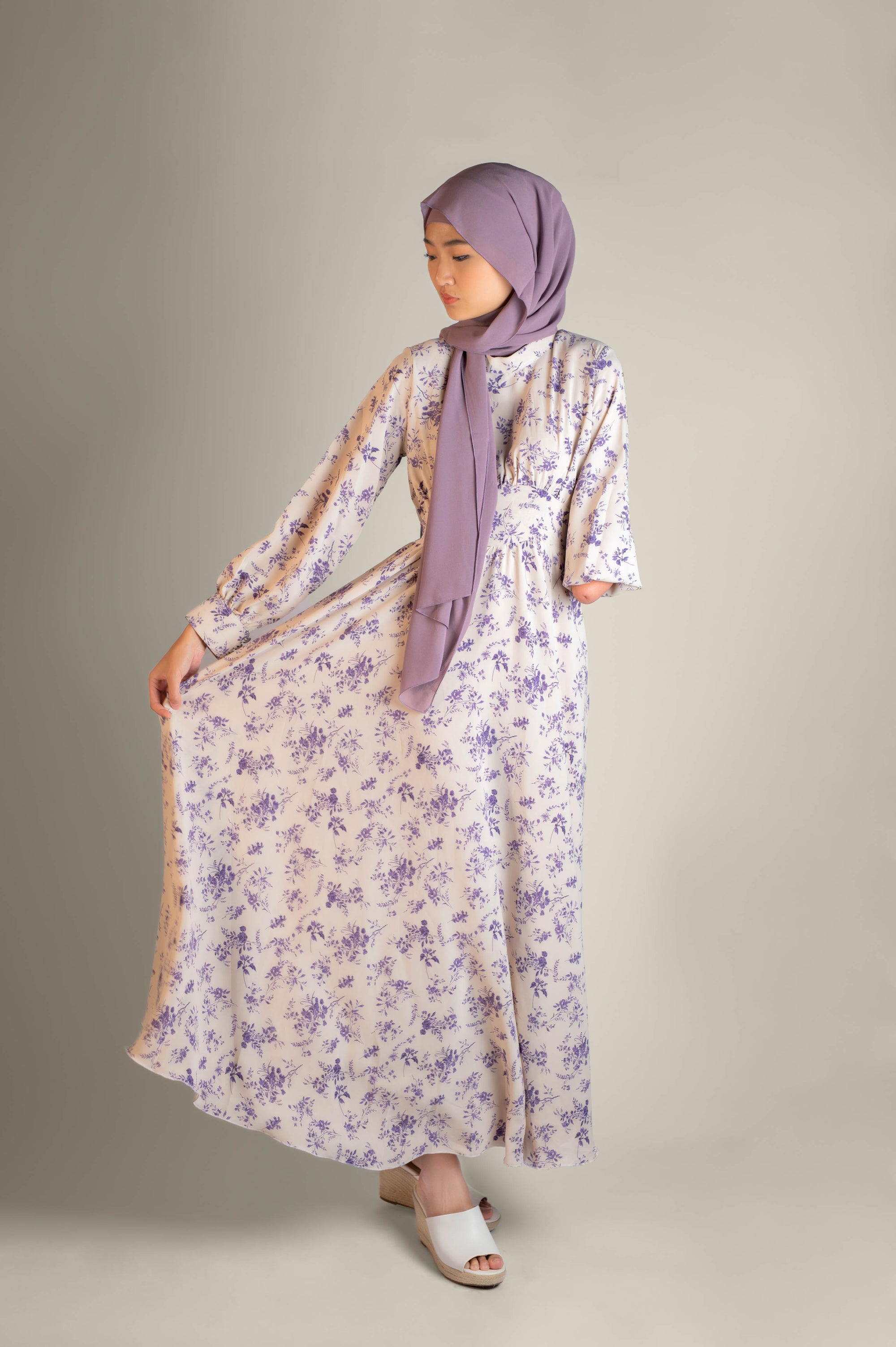 Love Potion Floral Print Waist Belt Dress