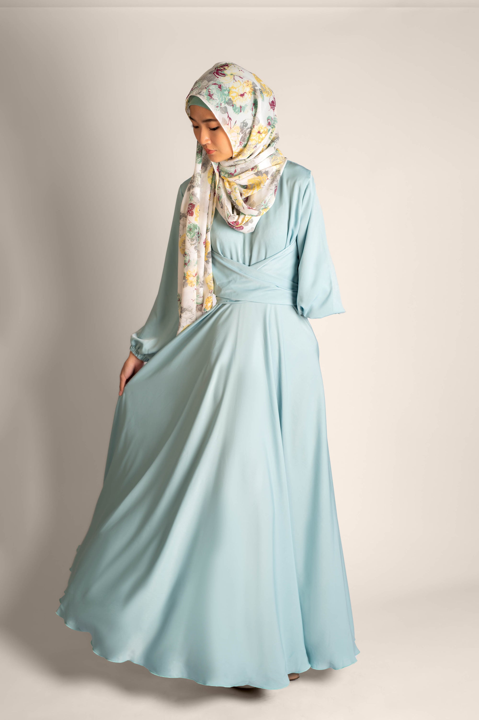 Diva Queen Hip Wrap Detail Flowy Dress