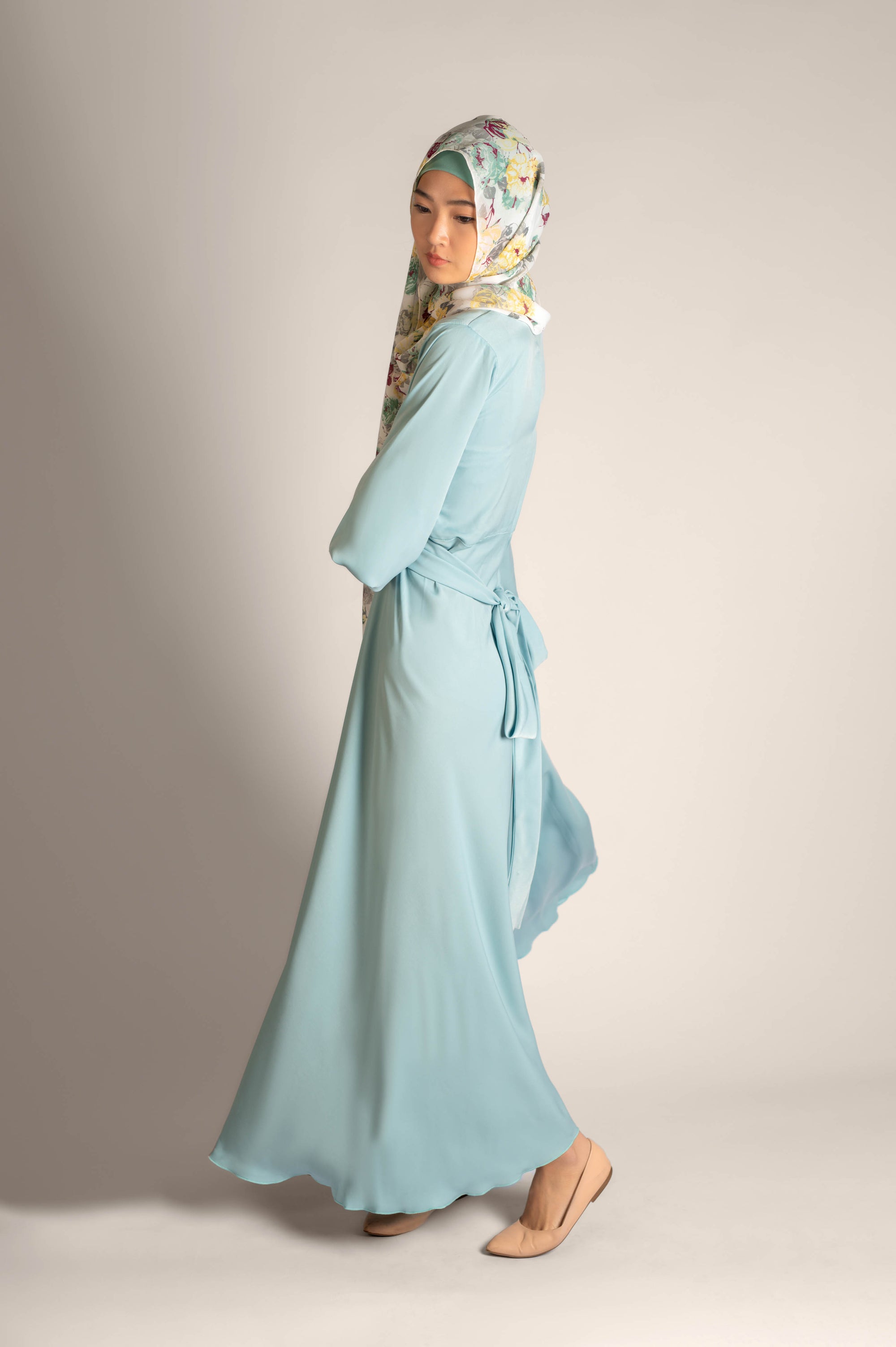 Diva Queen Hip Wrap Detail Flowy Dress