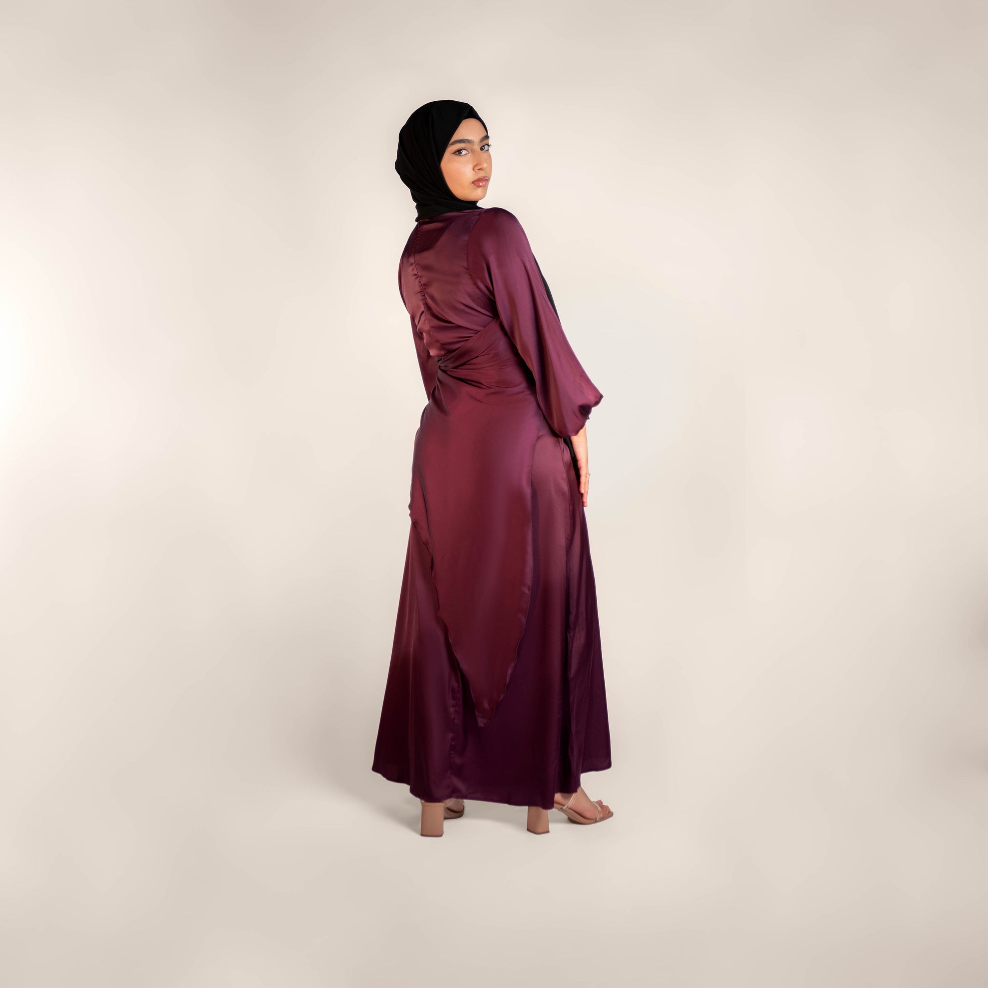 Luxury Lady Tie Waist Satin Dress