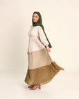 Layla sage two-tone dress