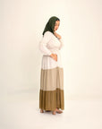 Layla sage two-tone dress