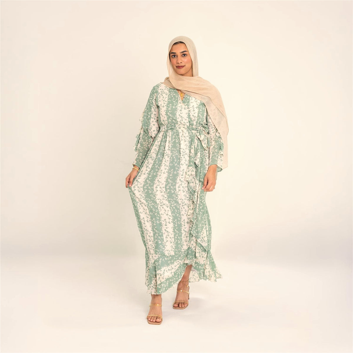 Liana mint floral dress
