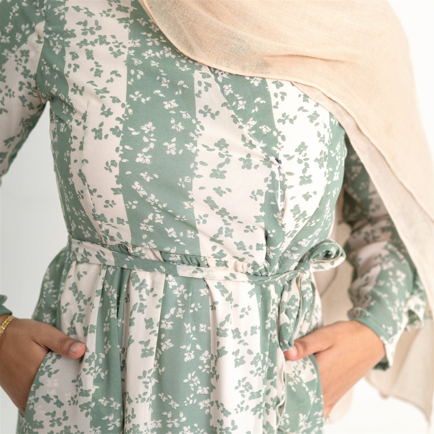 Liana mint floral dress