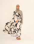 Rania monochrome print abaya