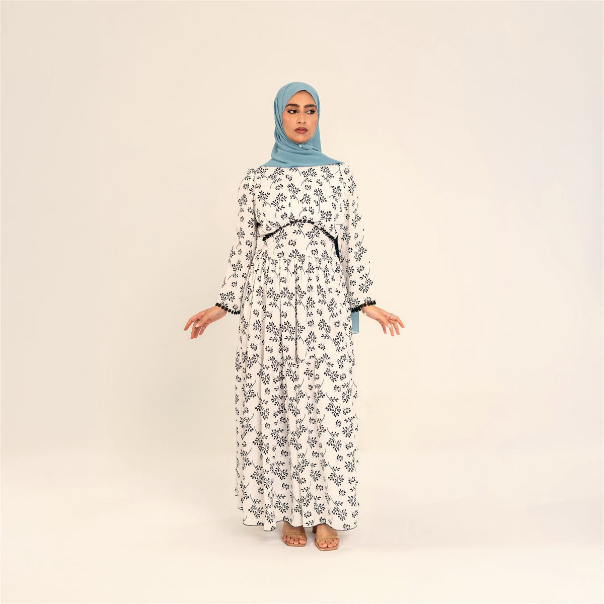 Mizna blue abstract dress