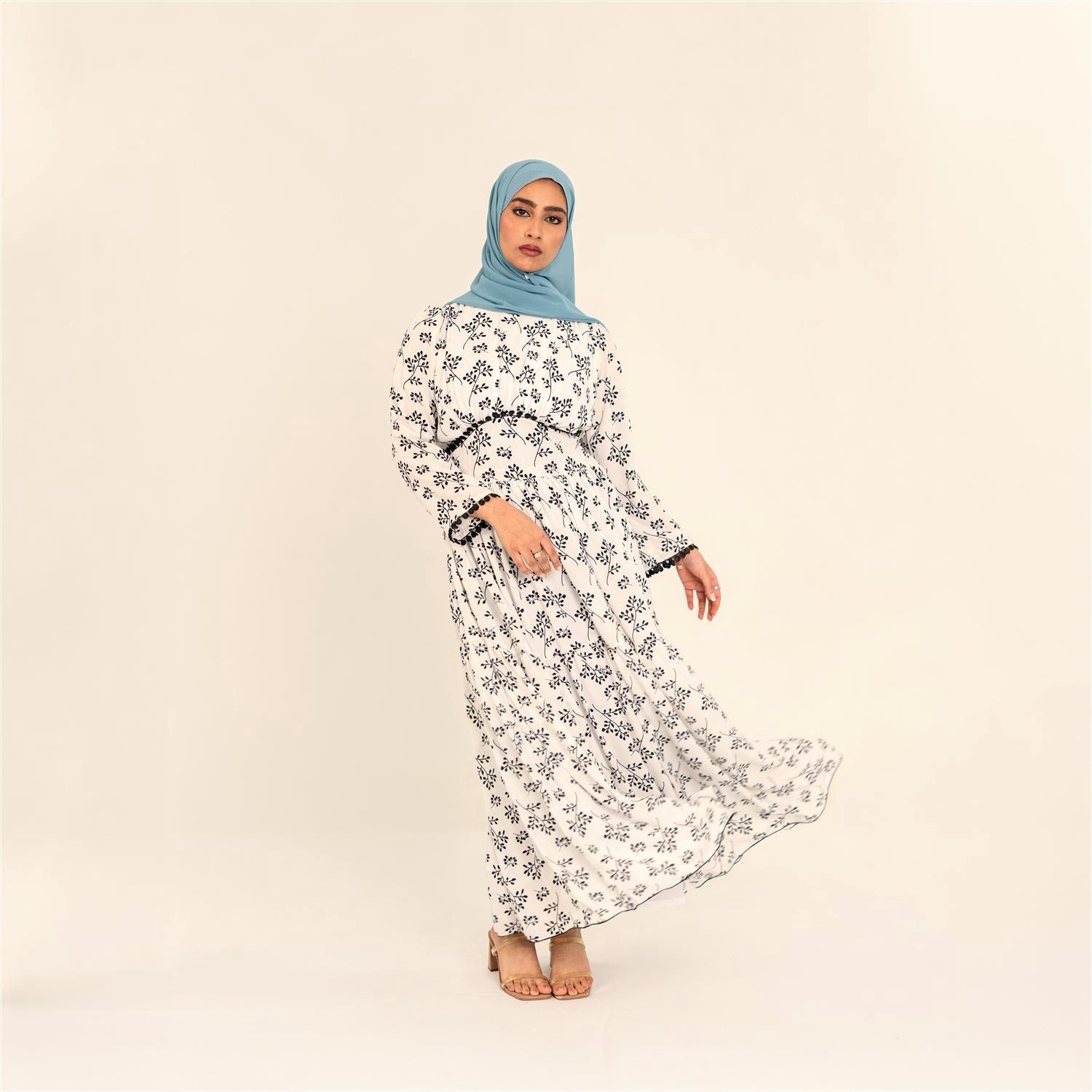 Mizna blue abstract dress