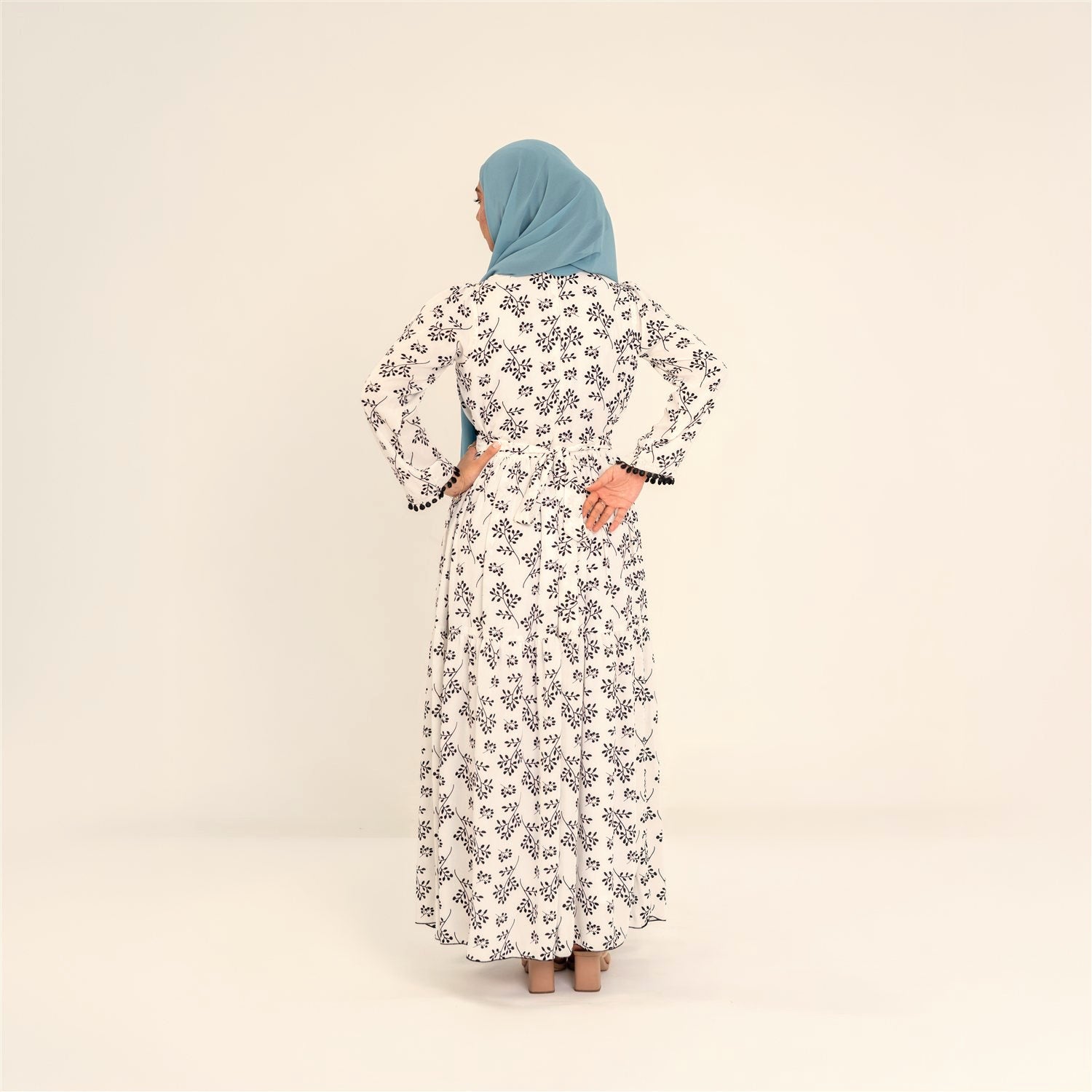 Mizna blue abstract dress