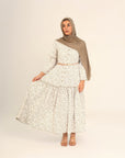 Saira green floral dress