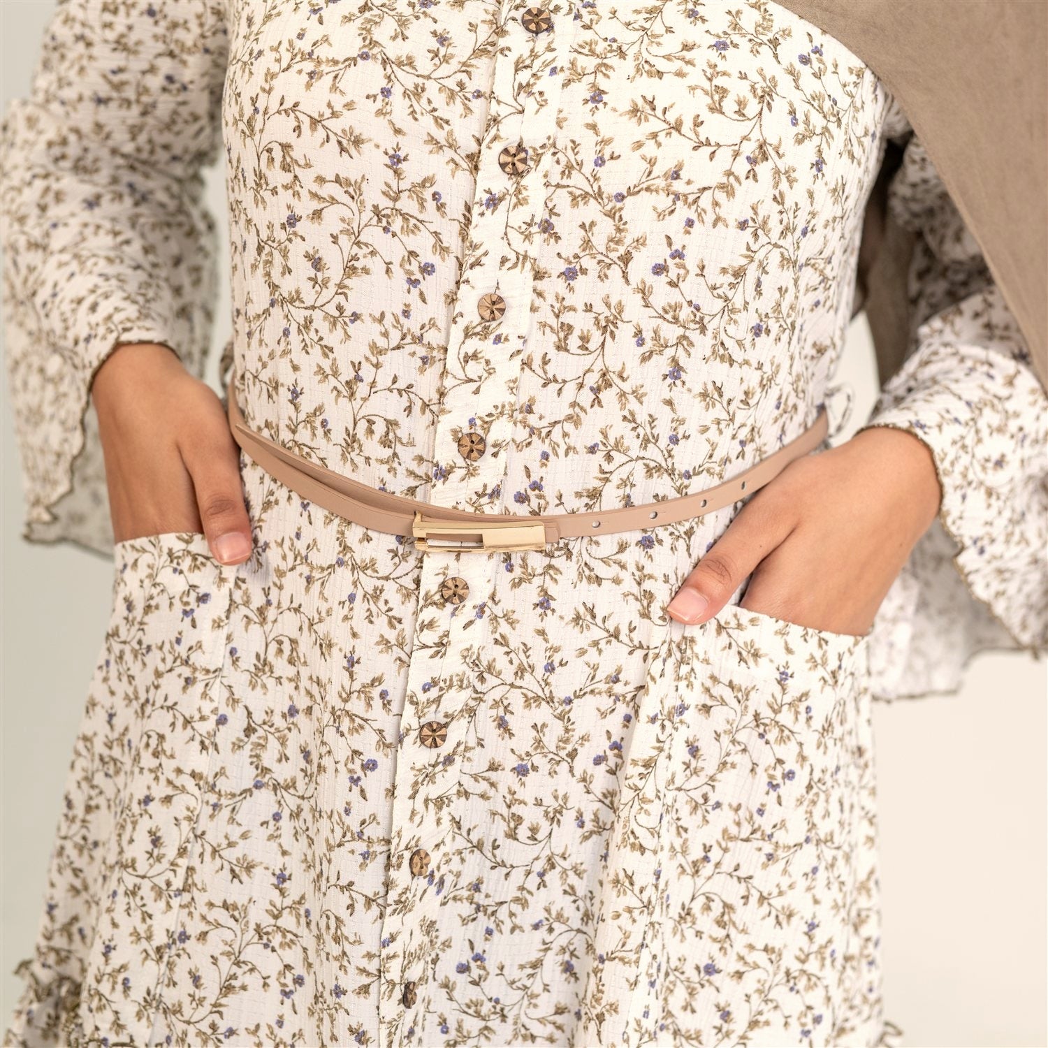 Saira green floral dress