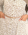Saira green floral dress